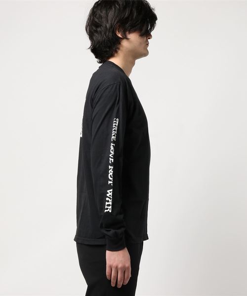 JUNGLES(ジャングルス)の「JUNGLES/ジャングルス MAKE LOVE NOT WAR L/S TEE(Tシャツ/カットソー・メンズ・ブラック・M/S)」の3枚目の写真