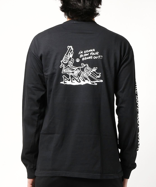 JUNGLES(ジャングルス)の「JUNGLES/ジャングルス MAKE LOVE NOT WAR L/S TEE(Tシャツ/カットソー・メンズ・ブラック・M/S)」の14枚目の写真