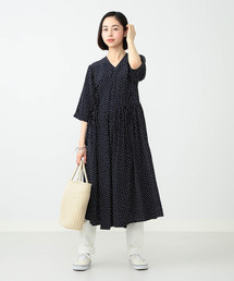 BEAMS BOY(ビームスボーイ)の「【FUDGE 8月号掲載】BEAMS BOY / ドット柄 カシュクール ワンピース(ワンピース)」
