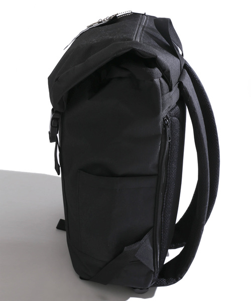 WEGO（ウィゴー）の「WEGO/テープチャーム付き無地リュック（バックパック/リュック・レディース・ホワイト系その他/ブラック系その他/ブラック・FREE）」の12枚目の写真