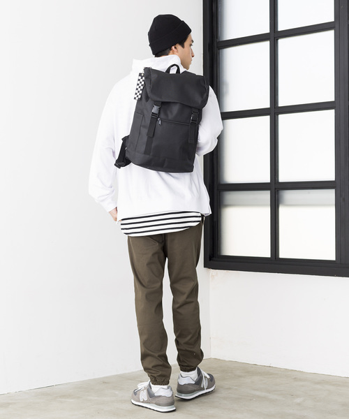 WEGO（ウィゴー）の「WEGO/テープチャーム付き無地リュック（バックパック/リュック・レディース・ホワイト系その他/ブラック系その他/ブラック・FREE）」の19枚目の写真