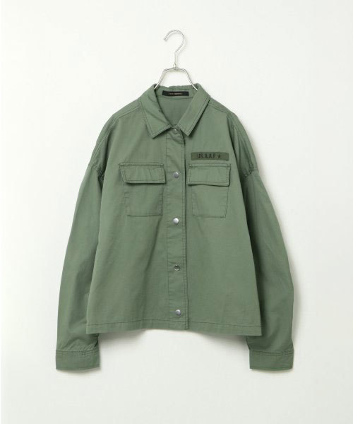 VENCEEXCHANGE(ヴァンスエクスチェンジ)の「ボリューム袖ミリタリーシャツジャケット(シャツ/ブラウス・レディース・ライトカーキ/グリーン/ダークグリーン/ダークカーキ・MEDIUM)」の1枚目の写真