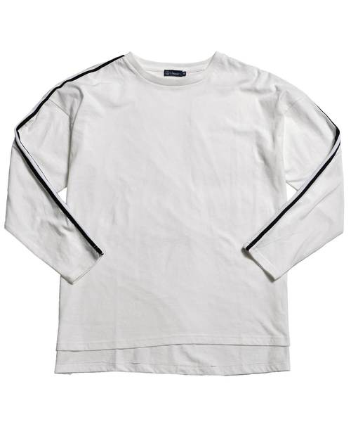 MinoriTY（マイノリティ）の「袖ラインロングスリーブTシャツ ロンT カットソー ヒョウ柄 レオパード（Tシャツ/カットソー・メンズ・ホワイト×ブラック/ホワイト系その他/ブラック系その他/ブラック×レッド/ホワイト×レッド・M/L）」の13枚目の写真