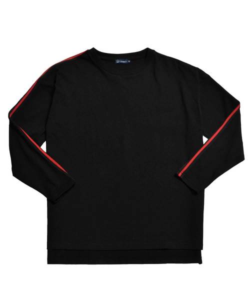 MinoriTY（マイノリティ）の「袖ラインロングスリーブTシャツ ロンT カットソー ヒョウ柄 レオパード（Tシャツ/カットソー・メンズ・ホワイト×ブラック/ホワイト系その他/ブラック系その他/ブラック×レッド/ホワイト×レッド・M/L）」の15枚目の写真