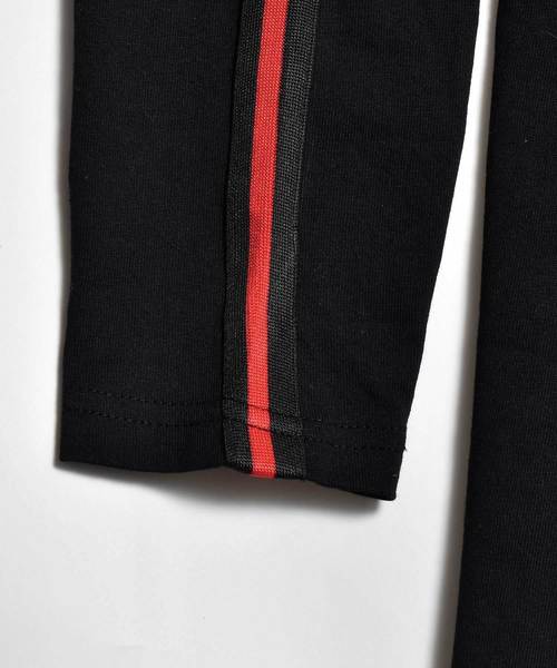 MinoriTY（マイノリティ）の「袖ラインロングスリーブTシャツ ロンT カットソー ヒョウ柄 レオパード（Tシャツ/カットソー・メンズ・ホワイト×ブラック/ホワイト系その他/ブラック系その他/ブラック×レッド/ホワイト×レッド・M/L）」の11枚目の写真