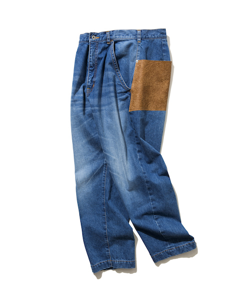 rehacer（レアセル）の「rehacer : Leather Pocket Painter Denim（デニムパンツ・メンズ・インディゴブルー・SMALL/MEDIUM/LARGE）」の2枚目の写真