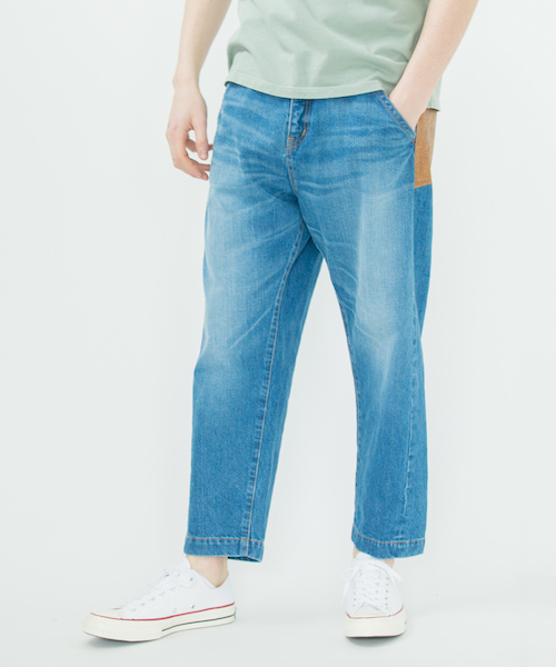 rehacer（レアセル）の「rehacer : Leather Pocket Painter Denim（デニムパンツ・メンズ・インディゴブルー・SMALL/MEDIUM/LARGE）」の3枚目の写真