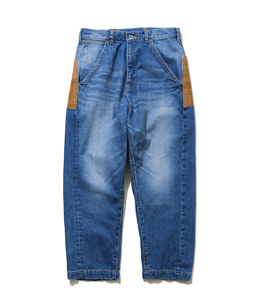 rehacer（レアセル）の「rehacer : Leather Pocket Painter Denim（デニムパンツ・メンズ・インディゴブルー・SMALL/MEDIUM/LARGE）」の5枚目の写真