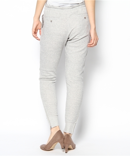 allureville（アルアバイル）の「ガーゼ裏毛　ファスナー付スエットパンツ（その他パンツ・レディース・チャコールグレー/トップグレー・FREE）」の4枚目の写真