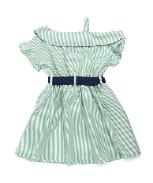 algy(アルジー)の「ストライプワンショルワンピ(ワンピース・キッズ・ネイビー/グリーン・MEDIUM/SMALL/XX-SMALL/X-SMALL)」の3枚目の写真