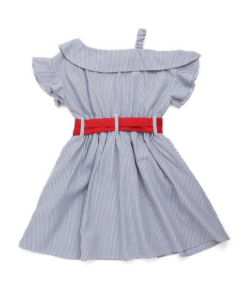 algy(アルジー)の「ストライプワンショルワンピ(ワンピース・キッズ・ネイビー/グリーン・MEDIUM/SMALL/XX-SMALL/X-SMALL)」の5枚目の写真