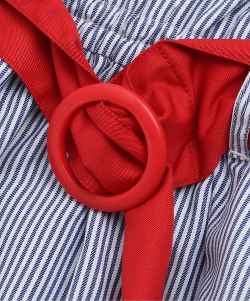 algy(アルジー)の「ストライプワンショルワンピ(ワンピース・キッズ・ネイビー/グリーン・MEDIUM/SMALL/XX-SMALL/X-SMALL)」の4枚目の写真