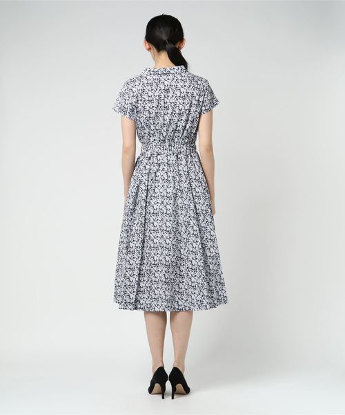 laboratory work（ラボラトリーワーク）の「オープンカラープリントワンピース（ワンピース・レディース・ネイビー/オフホワイト・MEDIUM）」の4枚目の写真