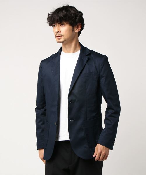 koe（コエ）の「チノストレッチジャケット（テーラードジャケット・メンズ・カーキ/ネイビー/ベージュ・L/M/S）」の3枚目の写真