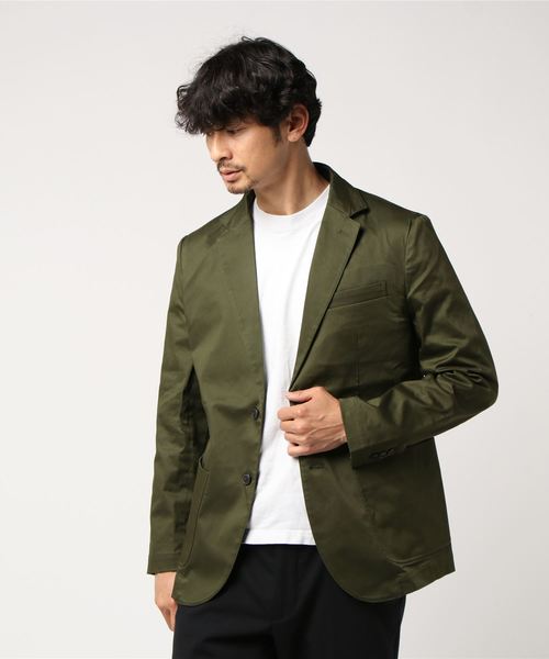 koe（コエ）の「チノストレッチジャケット（テーラードジャケット・メンズ・カーキ/ネイビー/ベージュ・L/M/S）」の2枚目の写真