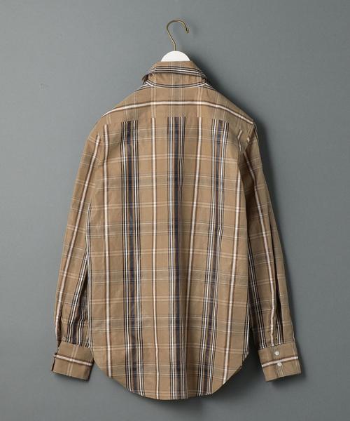 6(ROKU) COTTON LINEN CHECK TIE SHIRT/シャツ 6（ロク）の「＜6(ROKU)＞COTTON LINEN CHECK TIE SHIRT/シャツ