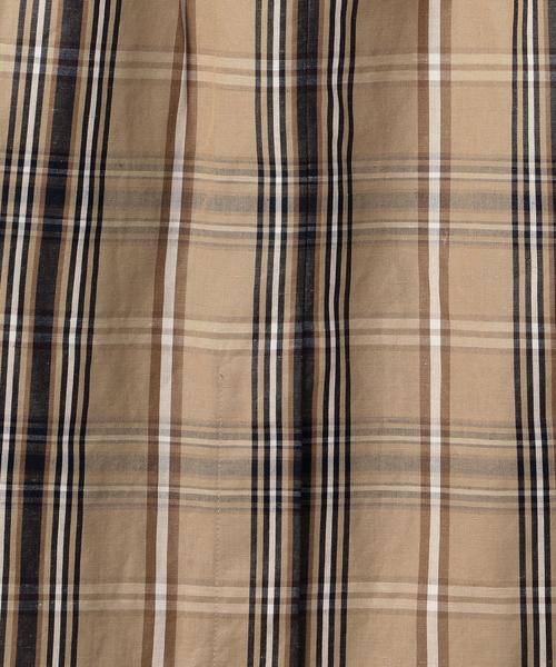6(ROKU) COTTON LINEN CHECK TIE SHIRT/シャツ 6（ロク）の「＜6(ROKU)＞COTTON LINEN CHECK TIE SHIRT/シャツ