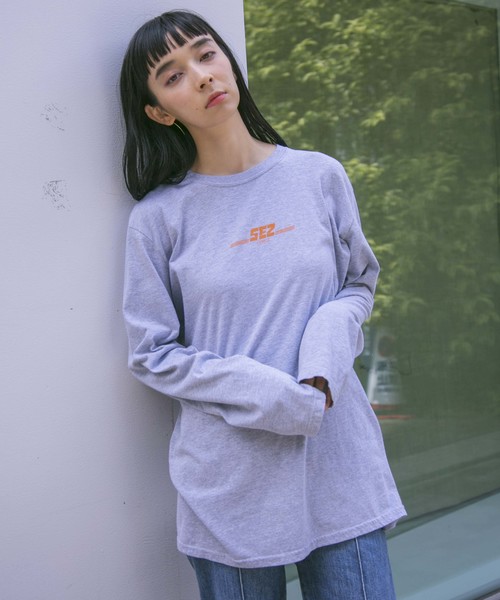 SEZ（セッズ）の「【SEZ】SEZ EXPRESS STUFF ロングTシャツ SEZ-5（Tシャツ/カットソー・レディース・ホワイト/ブラック/グレー・FREE）」の4枚目の写真