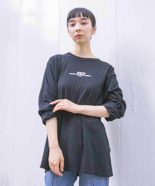 SEZ（セッズ）の「【SEZ】SEZ EXPRESS STUFF ロングTシャツ SEZ-5（Tシャツ/カットソー・レディース・ホワイト/ブラック/グレー・FREE）」の8枚目の写真