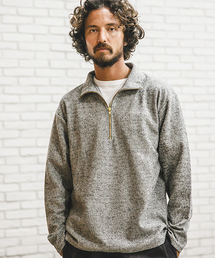 CAMBIO | mn1805 - Melange Half Zip Mock Neck Knit Pullover ニットプルオーバー(ニット/セーター)