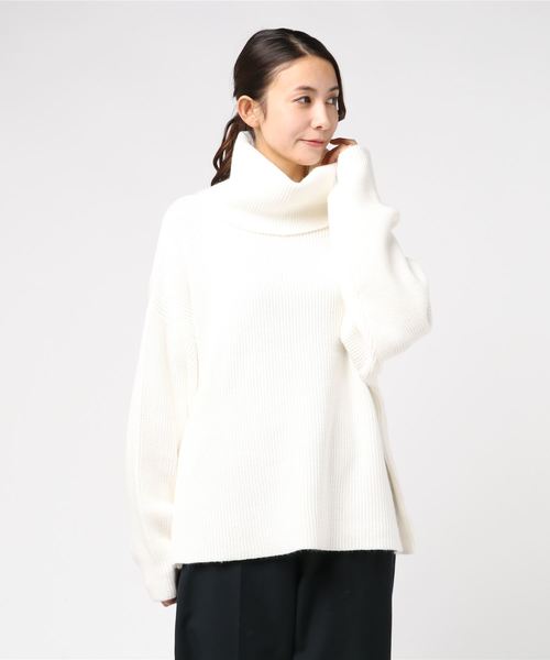 KOBE LETTUCE（コウベレタス）の「ゆったりタートルネックミドルゲージニットトップス＊レディース/セーター[C3326]神戸レタス（ニット/セーター・レディース・ブラック/パープル/ブラウン/ピンク/グリーン/アイボリー・FREE）」の12枚目の写真