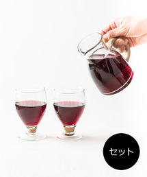 セット販売●b2c ジャグ+ワイングラス2個セット|プレーン