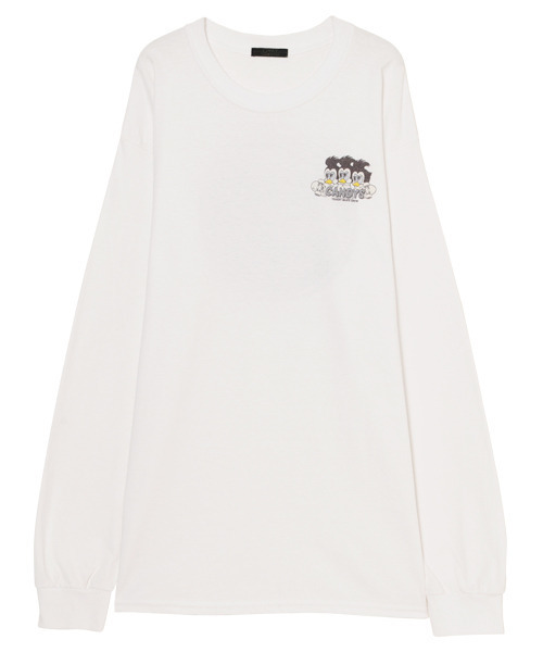 Candy Stripper（キャンディストリッパー）の「TOUCHY SKATE CREW ロングスリーブTシャツ（Tシャツ/カットソー・レディース・オフホワイト/イエロー/ブラック/パープル・2）」の2枚目の写真