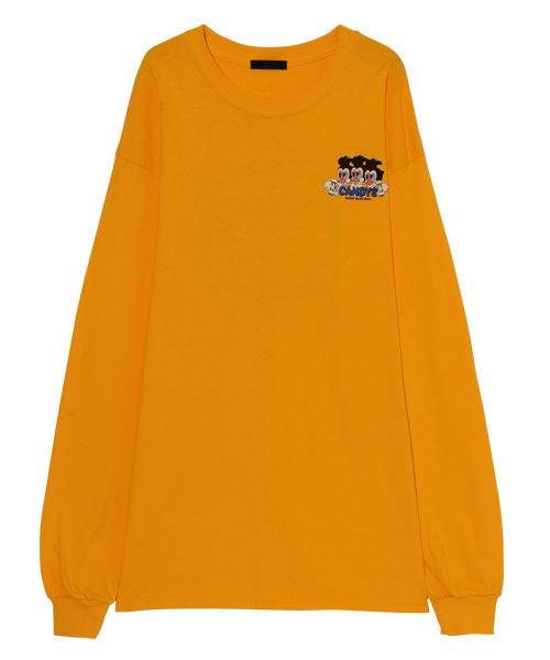 Candy Stripper（キャンディストリッパー）の「TOUCHY SKATE CREW ロングスリーブTシャツ（Tシャツ/カットソー・レディース・オフホワイト/イエロー/ブラック/パープル・2）」の4枚目の写真