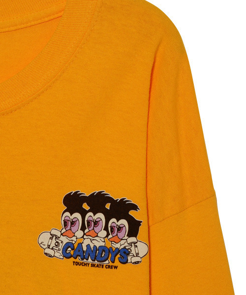 Candy Stripper（キャンディストリッパー）の「TOUCHY SKATE CREW ロングスリーブTシャツ（Tシャツ/カットソー・レディース・オフホワイト/イエロー/ブラック/パープル・2）」の5枚目の写真