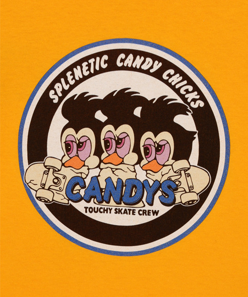 Candy Stripper（キャンディストリッパー）の「TOUCHY SKATE CREW ロングスリーブTシャツ（Tシャツ/カットソー・レディース・オフホワイト/イエロー/ブラック/パープル・2）」の8枚目の写真