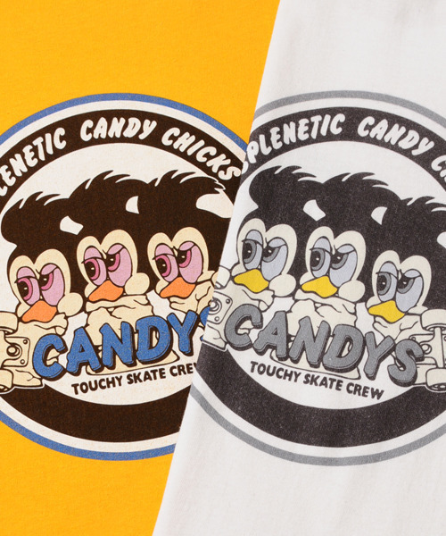 Candy Stripper（キャンディストリッパー）の「TOUCHY SKATE CREW ロングスリーブTシャツ（Tシャツ/カットソー・レディース・オフホワイト/イエロー/ブラック/パープル・2）」の10枚目の写真