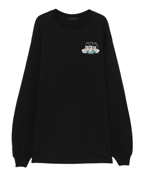 Candy Stripper（キャンディストリッパー）の「TOUCHY SKATE CREW ロングスリーブTシャツ（Tシャツ/カットソー・レディース・オフホワイト/イエロー/ブラック/パープル・2）」の3枚目の写真