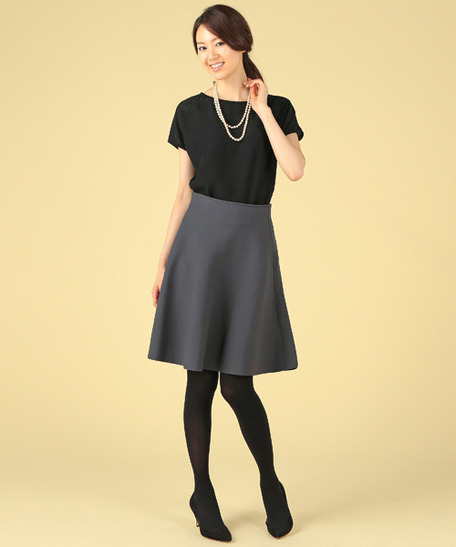 Demi-Luxe BEAMS（デミルクス ビームス）の「Demi-Luxe BEAMS / ニット フレアースカート（スカート・レディース・ネイビー/ピンク/グレー・ONE SIZE）」の9枚目の写真