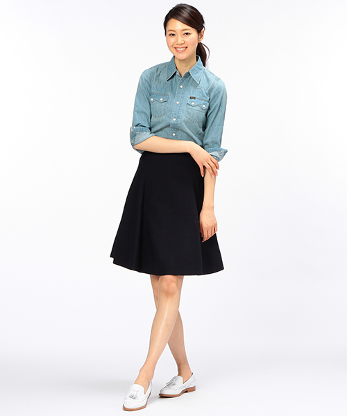 Demi-Luxe BEAMS（デミルクス ビームス）の「Demi-Luxe BEAMS / ニット フレアースカート（スカート・レディース・ネイビー/ピンク/グレー・ONE SIZE）」の16枚目の写真