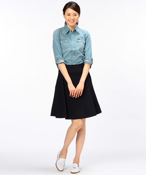 Demi-Luxe BEAMS（デミルクス ビームス）の「Demi-Luxe BEAMS / ニット フレアースカート（スカート・レディース・ネイビー/ピンク/グレー・ONE SIZE）」の17枚目の写真