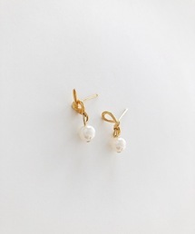 スモールパールデザインピアス
