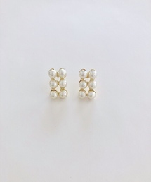スモールパールデザインピアス