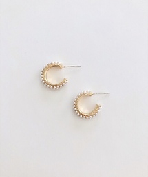 スモールパールデザインピアス
