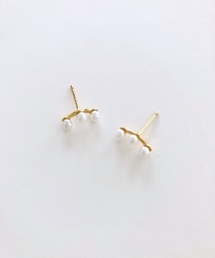 スモールパールデザインピアス