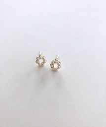 スモールパールデザインピアス