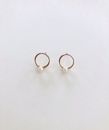 スモールパールデザインピアス