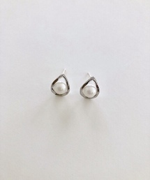 スモールパールデザインピアス