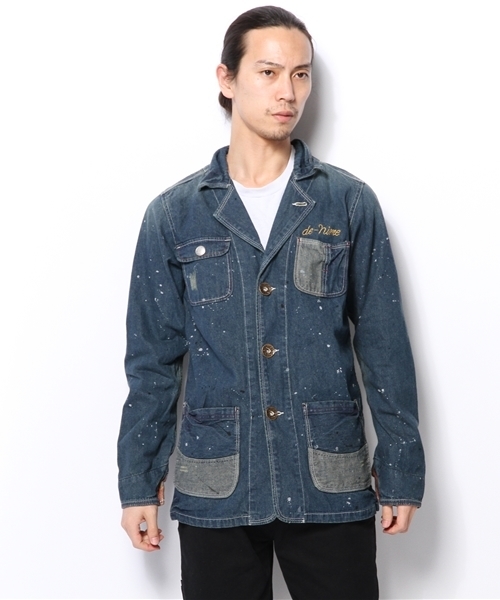 Denime（ドゥニーム）の「WEGO/ペイントデニムジャケット（デニムジャケット・メンズ・ネイビー・LARGE/MEDIUM）」の12枚目の写真