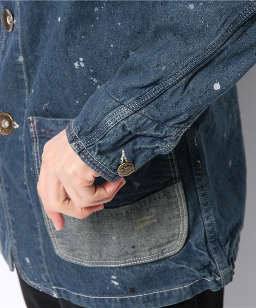 Denime（ドゥニーム）の「WEGO/ペイントデニムジャケット（デニムジャケット・メンズ・ネイビー・LARGE/MEDIUM）」の6枚目の写真
