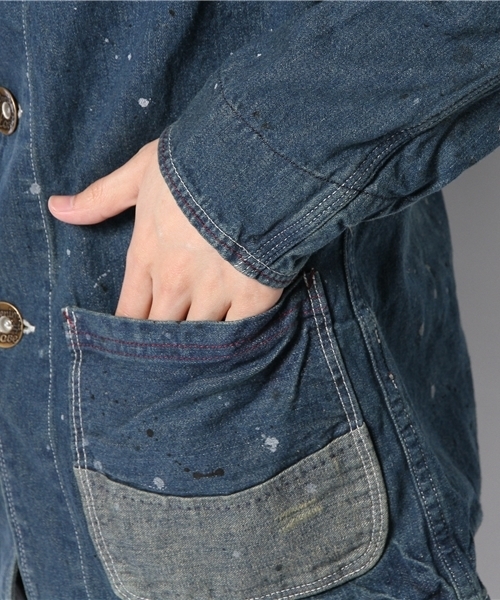 Denime（ドゥニーム）の「WEGO/ペイントデニムジャケット（デニムジャケット・メンズ・ネイビー・LARGE/MEDIUM）」の7枚目の写真
