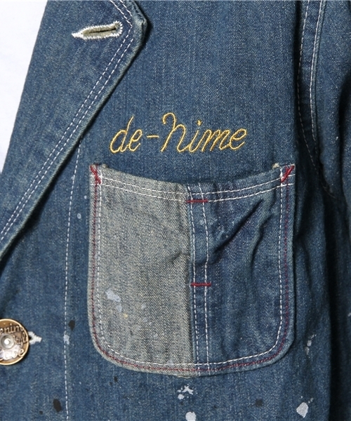 Denime（ドゥニーム）の「WEGO/ペイントデニムジャケット（デニムジャケット・メンズ・ネイビー・LARGE/MEDIUM）」の8枚目の写真