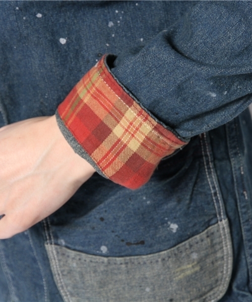 Denime（ドゥニーム）の「WEGO/ペイントデニムジャケット（デニムジャケット・メンズ・ネイビー・LARGE/MEDIUM）」の9枚目の写真