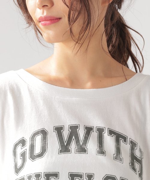BAYFLOW(ベイフロー)の「ピグメントBIGTシャツ(Tシャツ/カットソー・レディース・チャコール/ブラウン/ホワイト・FREE)」の12枚目の写真