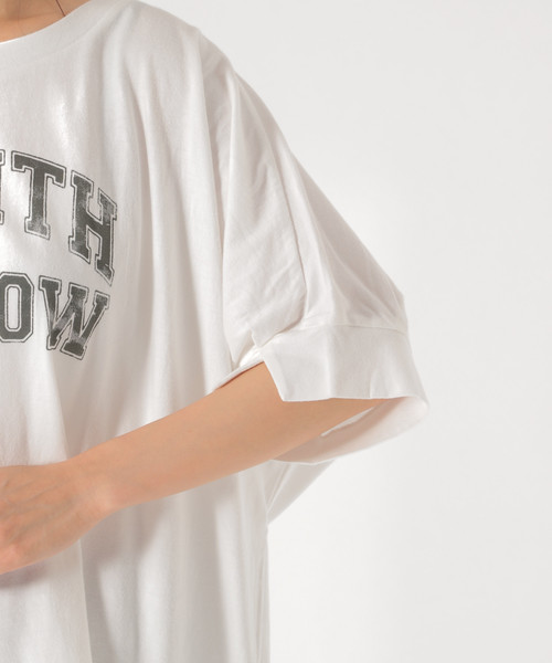 BAYFLOW(ベイフロー)の「ピグメントBIGTシャツ(Tシャツ/カットソー・レディース・チャコール/ブラウン/ホワイト・FREE)」の13枚目の写真