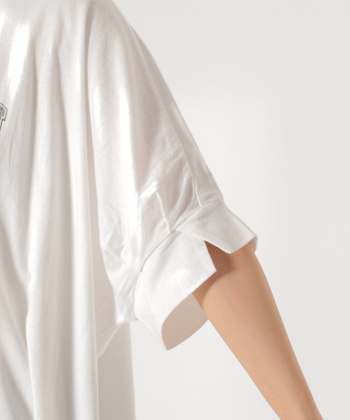 BAYFLOW(ベイフロー)の「ピグメントBIGTシャツ(Tシャツ/カットソー・レディース・チャコール/ブラウン/ホワイト・FREE)」の14枚目の写真